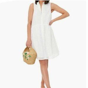 Tuckernuck White Burnout Sleeveless Royal
Shirt Dress NWT Size XL